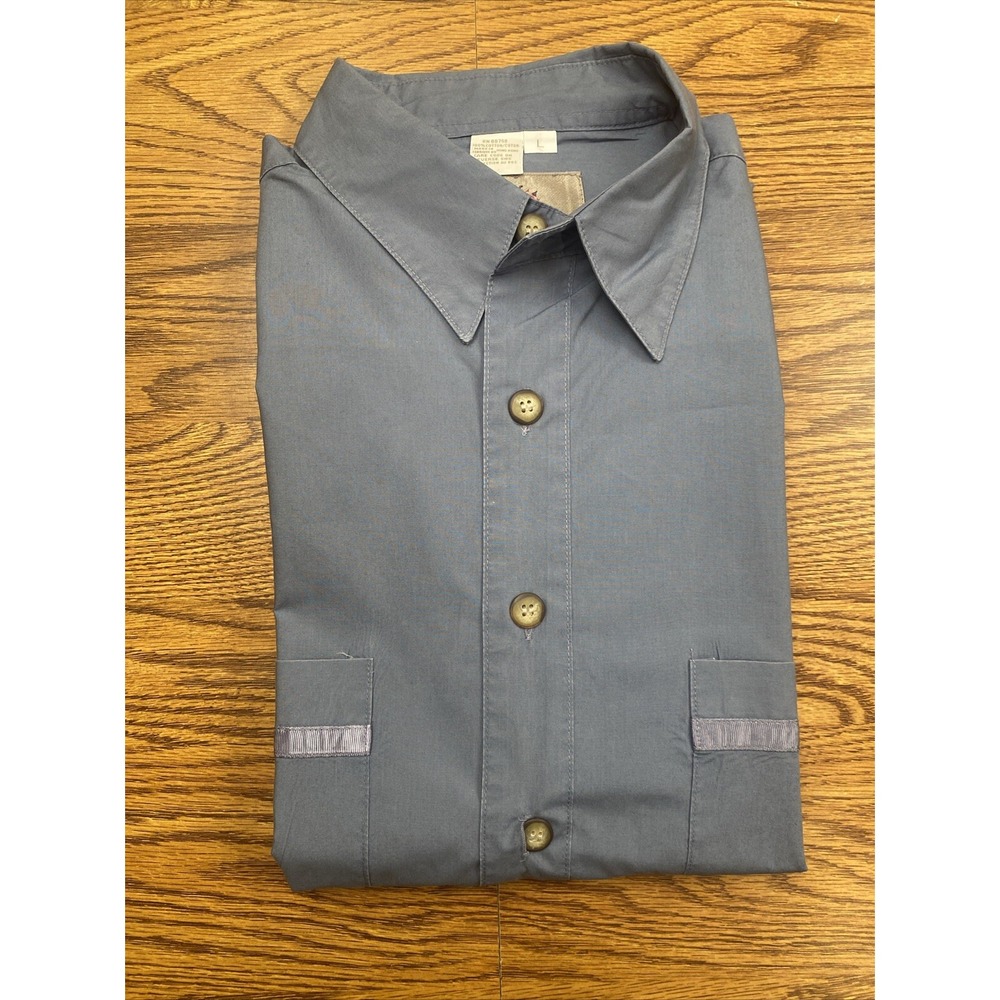 The Territory Ahead Shirt Mens L/G Blue/Gray Button‎ Up Long Sleeve